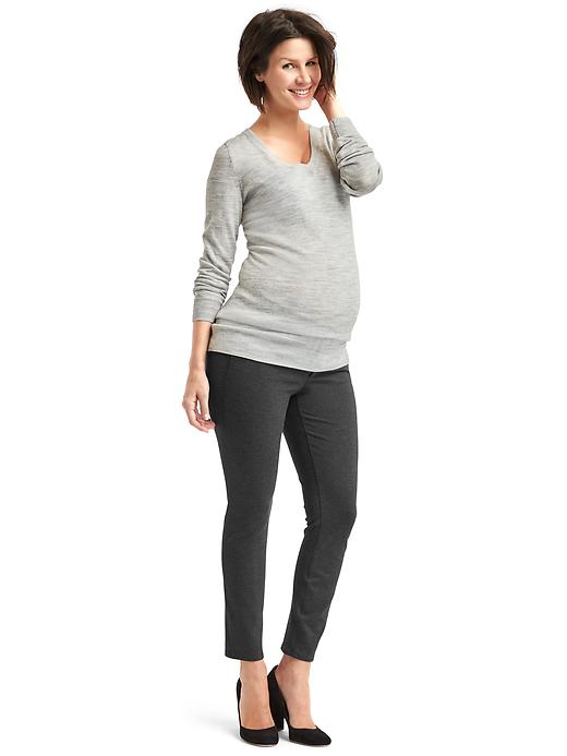Image number 3 showing, Maternity demi panel skinny ankle pants