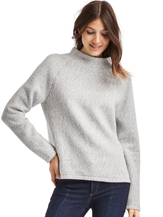 Image number 1 showing, Softspun fleece mockneck sweater