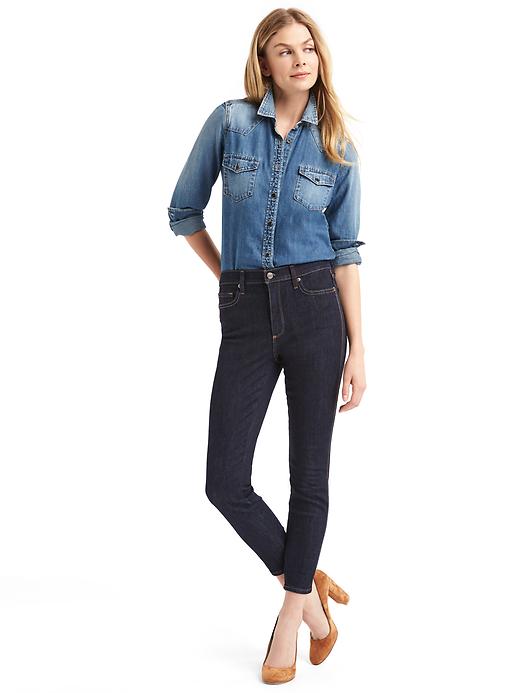 Image number 3 showing, AUTHENTIC 1969 true skinny contrast-stitch high rise jeans