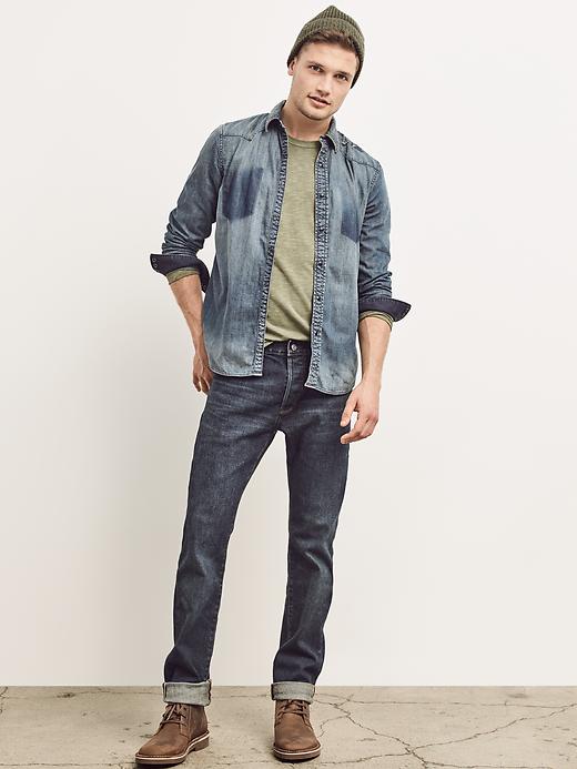 Image number 7 showing, Selvedge slim fit jeans (stretch)