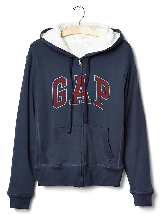 Image number 5 showing, Logo sueded zip hoodie