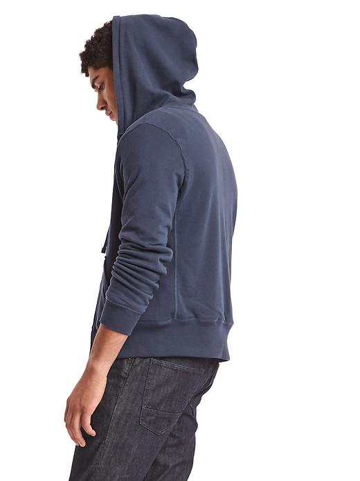 Image number 2 showing, Logo sueded zip hoodie
