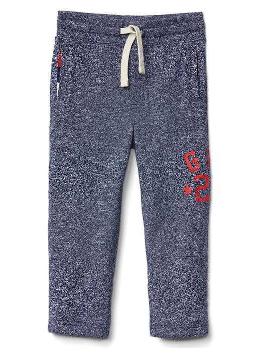 View large product image 1 of 1. Logo jersey-lined pants