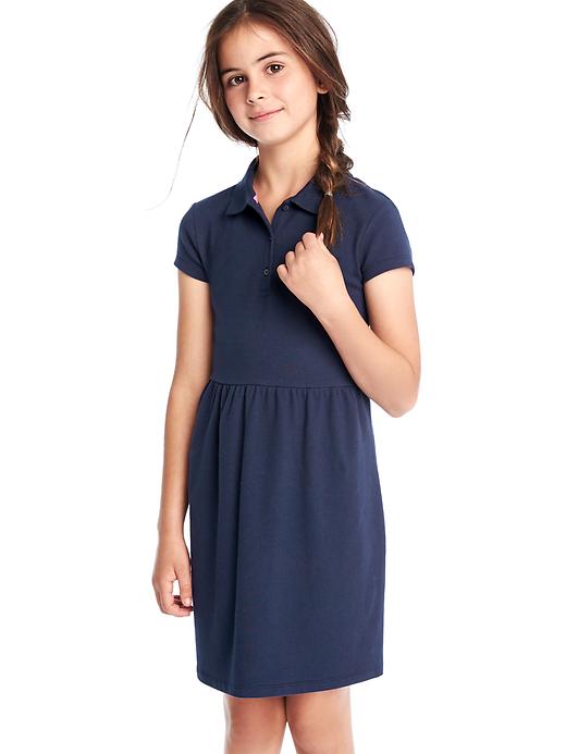 Image number 4 showing, Solid fit & flare polo dress