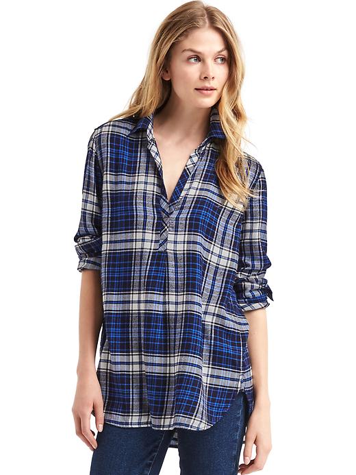 Image number 1 showing, Soft plaid tunic