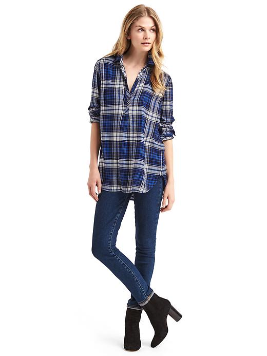 Image number 3 showing, Soft plaid tunic