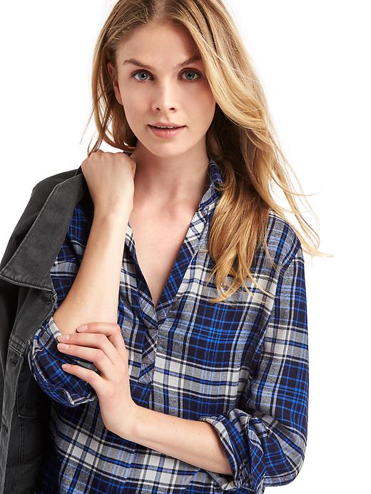 Image number 5 showing, Soft plaid tunic