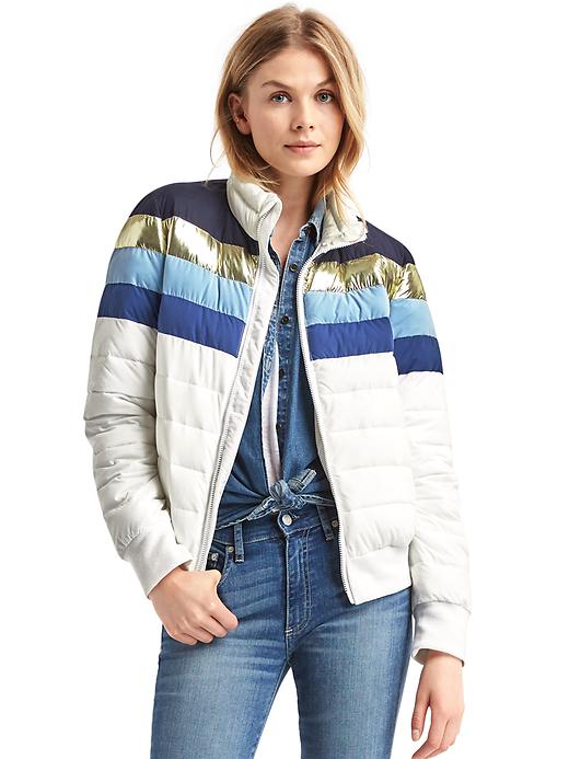 Image number 1 showing, ColdControl Lite stripe puffer jacket