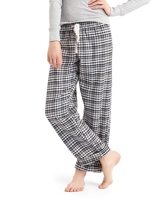 View large product image 1 of 1. Flannel roll-up sleep pants