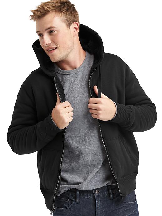Image number 8 showing, Sherpa-lined zip hoodie