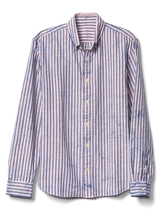 Image number 6 showing, Indigo twill stripe standard fit shirt