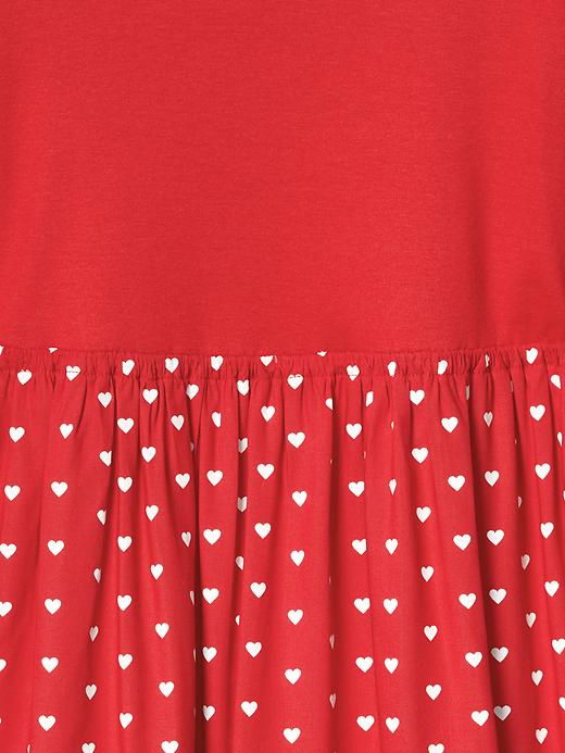 Image number 4 showing, Mini heart mix-fabric dress