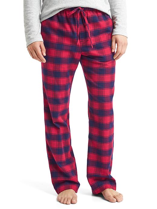 View large product image 1 of 1. Flannel plaid PJ pants