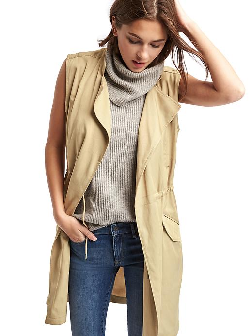 Image number 5 showing, Long TENCEL&#153 trench vest