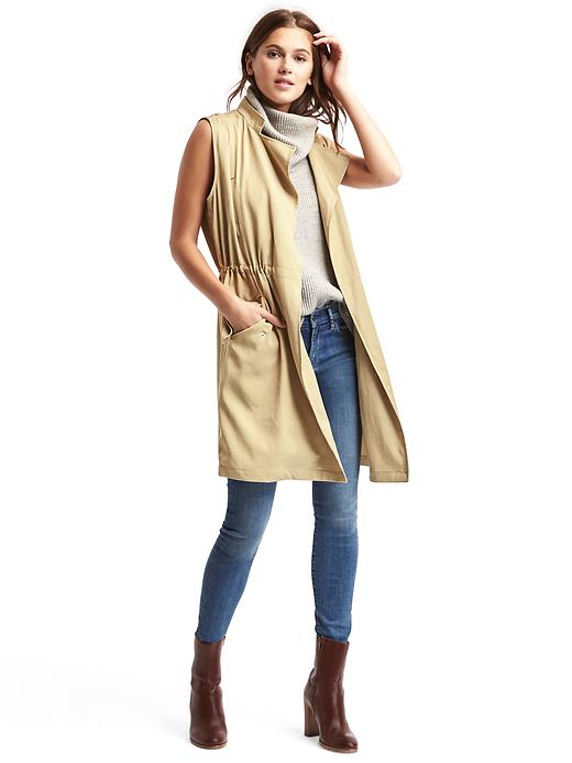 Image number 3 showing, Long TENCEL&#153 trench vest