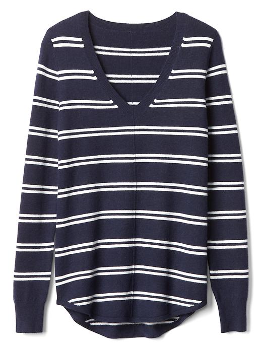 Image number 6 showing, Stripe deep V-neck sweater