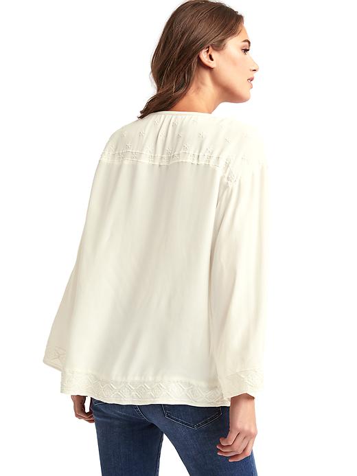 Image number 2 showing, Flowy embroidered top