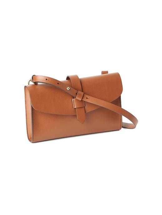 View large product image 1 of 1. Faux leather envelope crossbody bag
