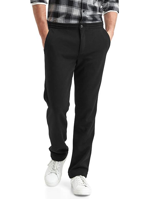 View large product image 1 of 1. Supersoft double-knit slim fit pants