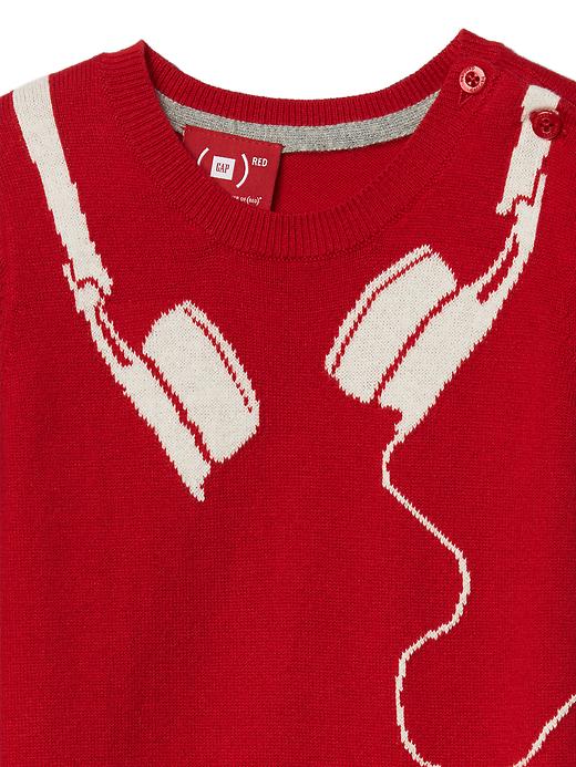Image number 3 showing, babyGap x (RED) sweater one-piece