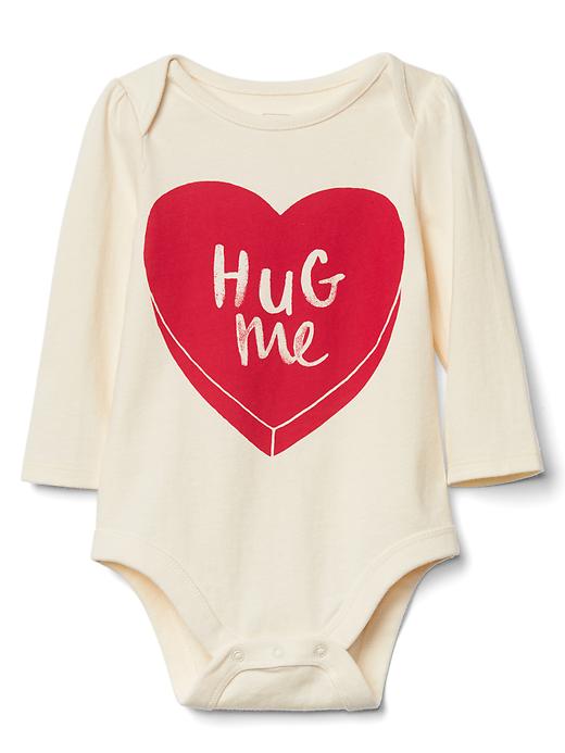 Image number 1 showing, Candy heart long sleeve bodysuit