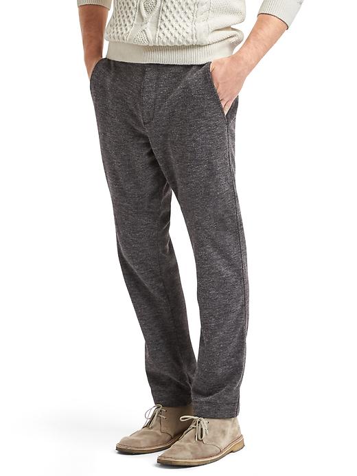 Image number 1 showing, Supersoft double-knit slim fit pants
