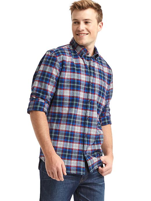 Image number 1 showing, Flannel multi-plaid standard fit shirt
