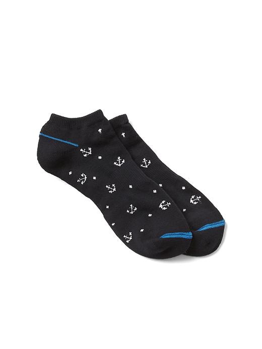 View large product image 1 of 1. Anchor print ankle socks