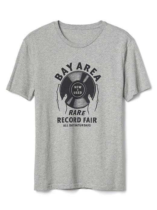 View large product image 1 of 1. Bay Area record graphic tee