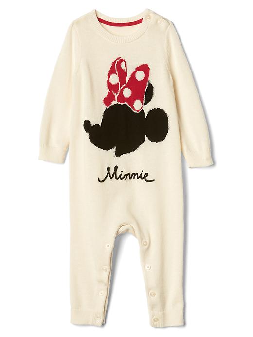 Image number 1 showing, babyGap &#124 Disney Baby Minnie Mouse sweater one-piece