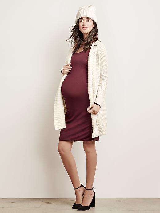 Image number 4 showing, Maternity Long Sleeve T-Shirt Dress