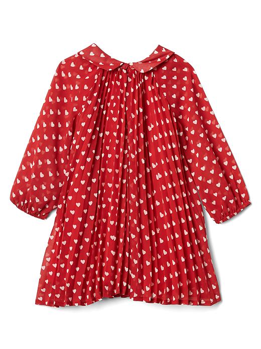 Image number 2 showing, Heart Print Pleated Dress