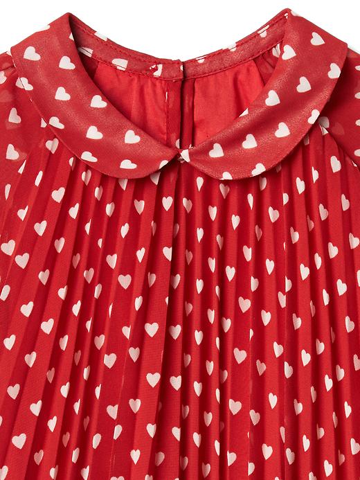 Image number 3 showing, Heart Print Pleated Dress