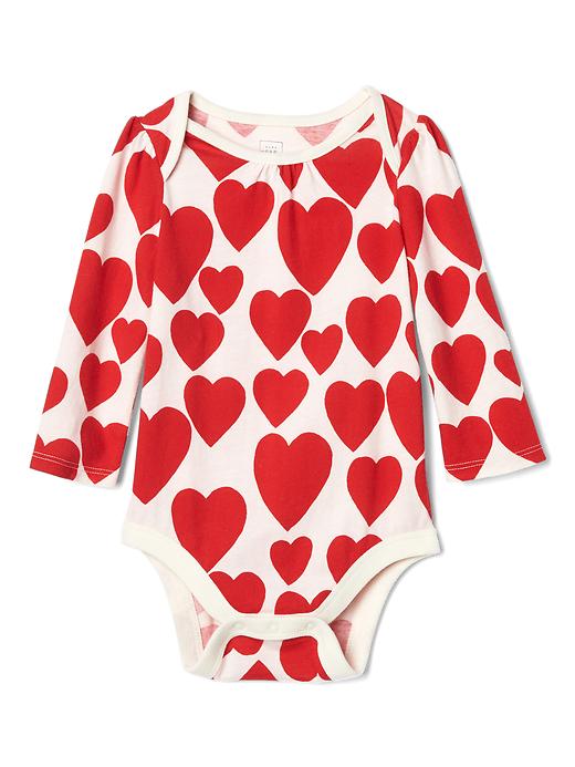 Image number 1 showing, Hearts long sleeves bodysuit