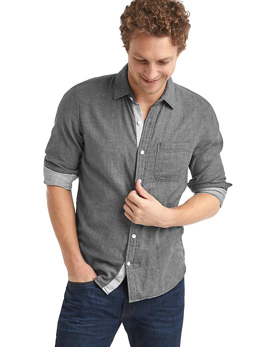 View large product image 1 of 1. Double-face standard fit shirt