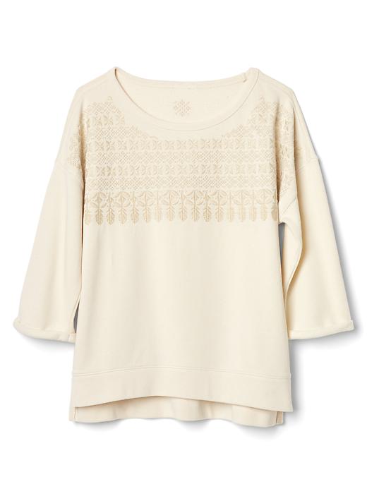 Image number 6 showing, Embroidered yoke sweatshirt