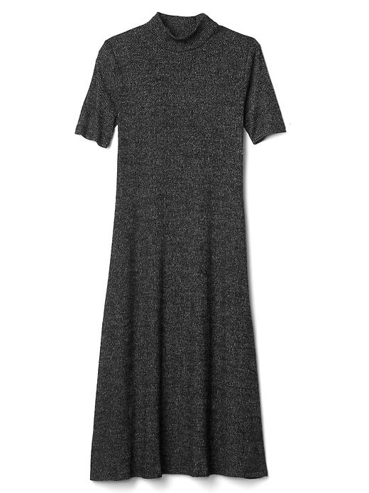 Image number 6 showing, Marled short sleeve mockneck dress
