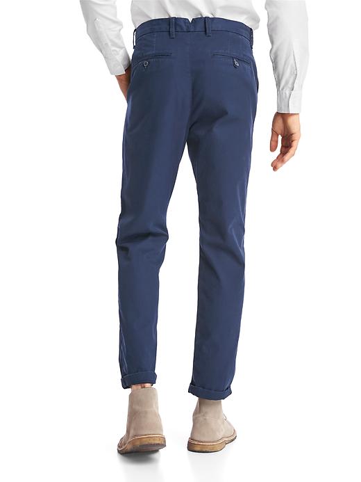 Image number 2 showing, Pleated slim fit khakis