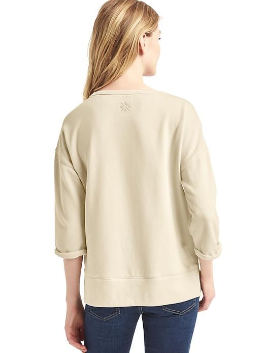 Image number 2 showing, Embroidered yoke sweatshirt