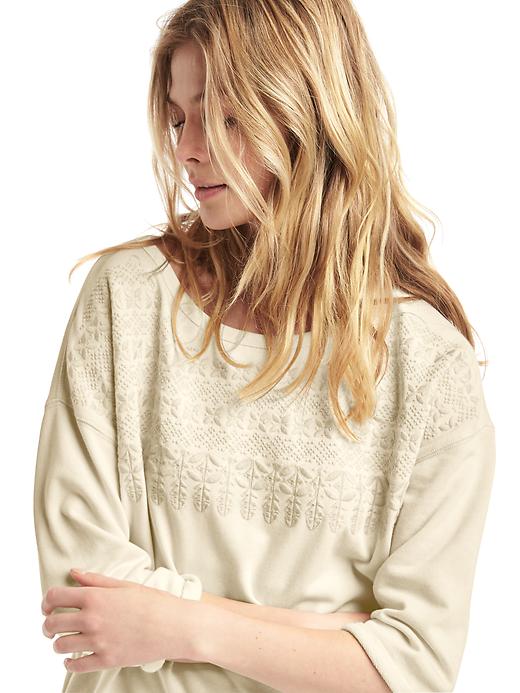 Image number 5 showing, Embroidered yoke sweatshirt