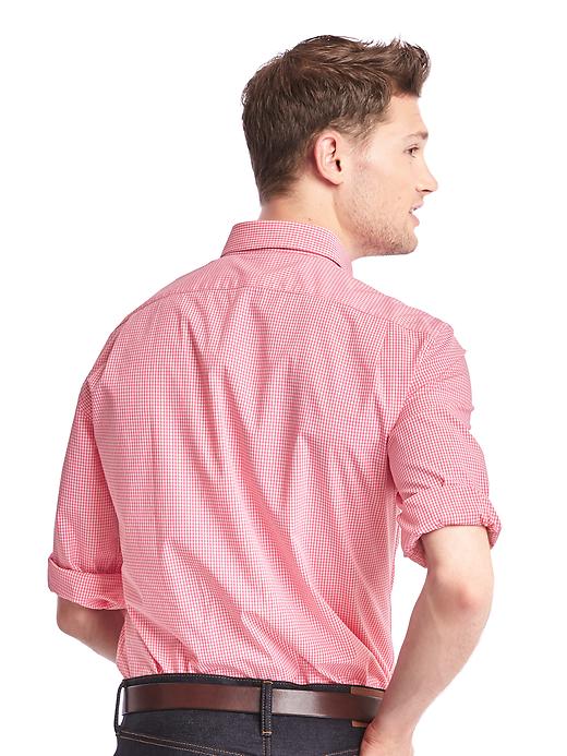Image number 2 showing, Stretch Poplin mini gingham standard fit shirt