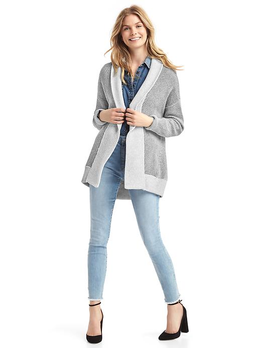 Image number 5 showing, Open-front shaker cardigan