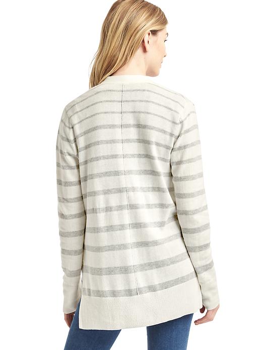 Image number 2 showing, Stripe open-front cardigan