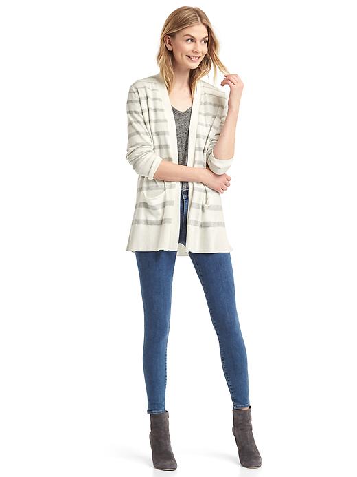 Image number 3 showing, Stripe open-front cardigan