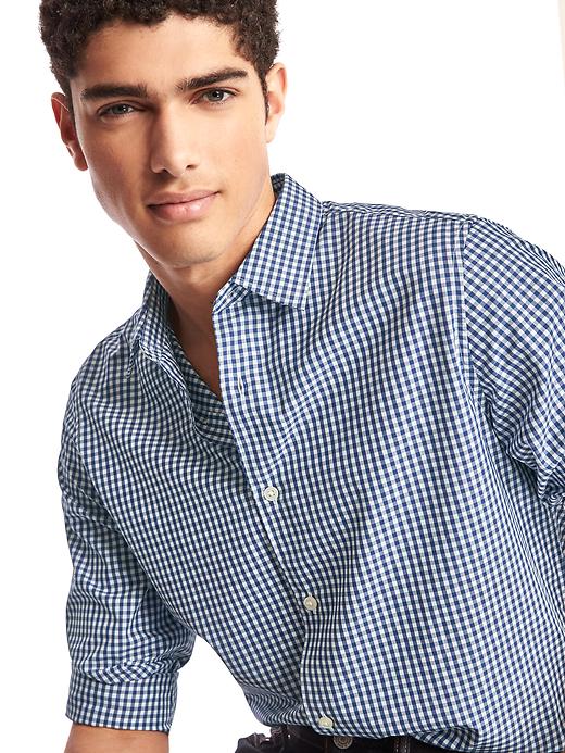 Image number 5 showing, Supima cotton gingham standard fit shirt