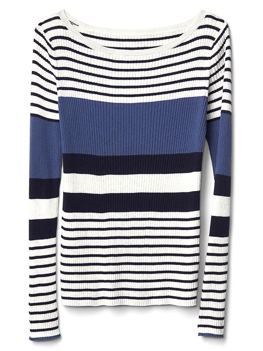 Image number 7 showing, Stripe colorblock ribbed sweater
