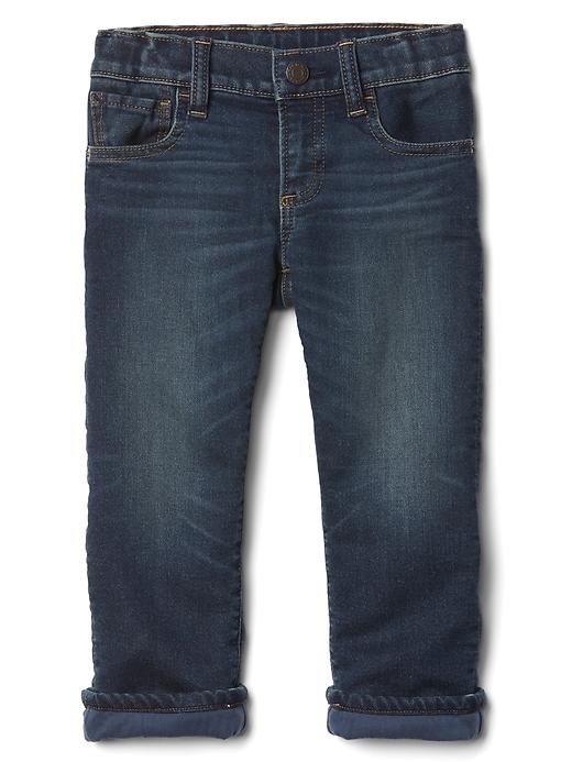 Image number 1 showing, Stretch super soft lined straight jeans