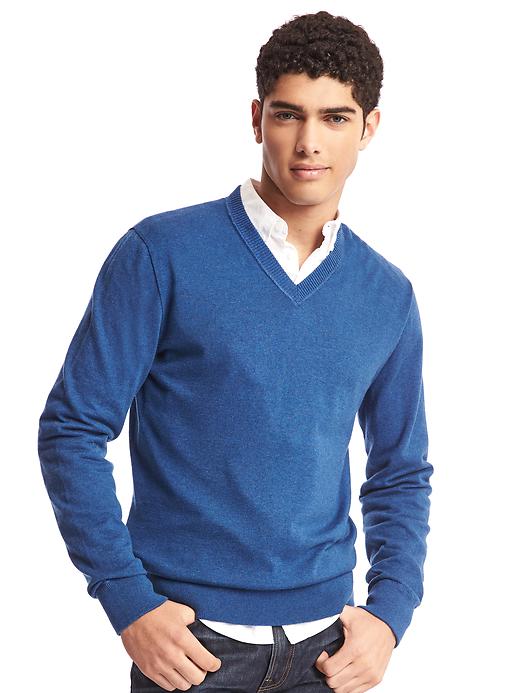 Image number 7 showing, Cotton V-neck sweater