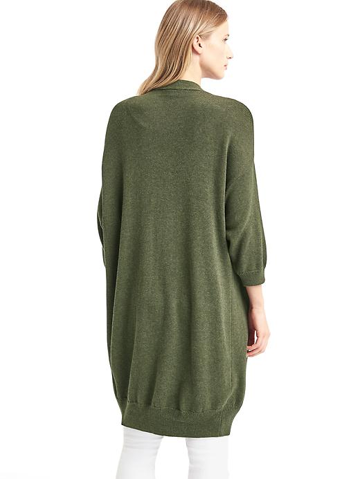 Image number 2 showing, Three-quarter sleeve cocoon cardigan