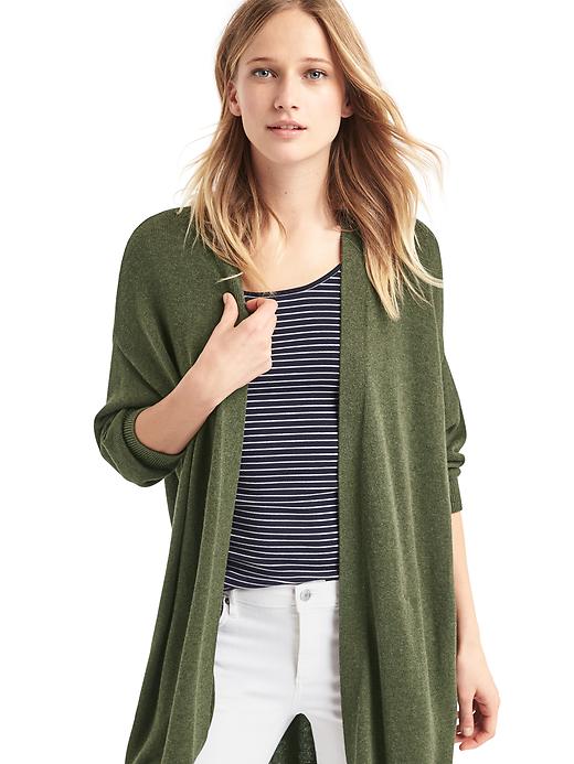 Image number 6 showing, Three-quarter sleeve cocoon cardigan